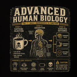 Caffeine And Human Biology Parody Coffee Funny T Shirt 40372850