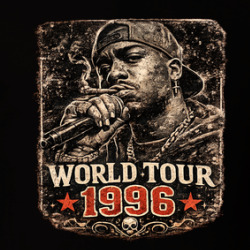 Rap World Tour Hip Hop 90s Retro T Shirt 40374309